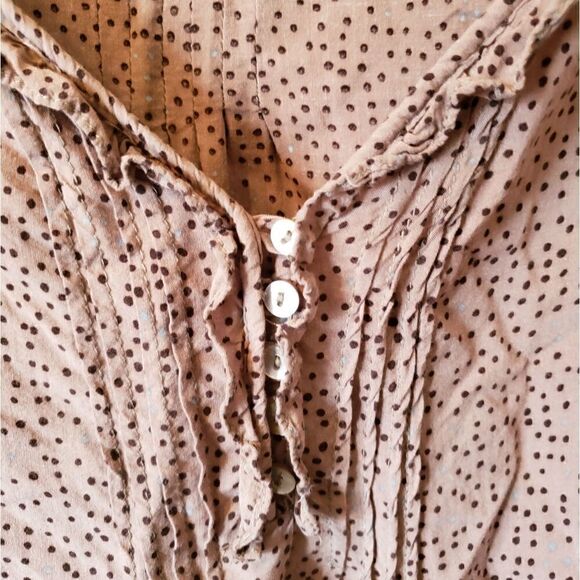 Zara Basics | Polka-dot Crop Top Blouse - Picture 3 of 4